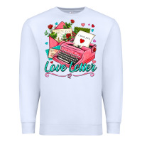 White love letter with typewriter Premium Sweatshirt - AdoDesignShop