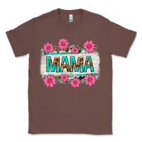 Chestnut mama leopard with turquoise background Classic Tee - texasbilliewilder