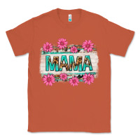 Copper mama leopard with turquoise background Classic Tee - texasbilliewilder