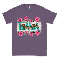 Lavender mama leopard with turquoise background Classic Tee - texasbilliewilder