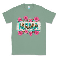 Sage mama leopard with turquoise background Classic Tee - texasbilliewilder