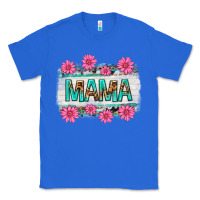 Mama Leopard With Turquoise Background Classic Tee | Teevron