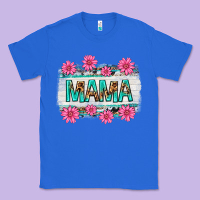 Mama Leopard With Turquoise Background Classic Tee Designed By Texasbilliewilder