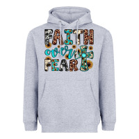 Heather Grey faith over fear Heavyweight Hoodie - JahusDesignShop