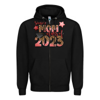 Black senior mom class of 2023 Zipper Hoodie - Zillion Design Studio