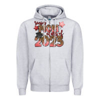Heather Grey senior mom class of 2023 Zipper Hoodie - Zillion Design Studio