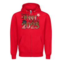 Red senior mom class of 2023 Zipper Hoodie - Zillion Design Studio