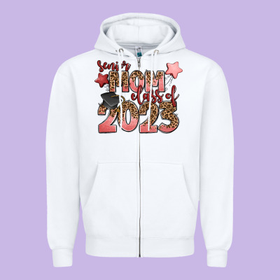 Senior Mom Class Of 2023 Zipper Hoodie Designed By Zillion Design Studio