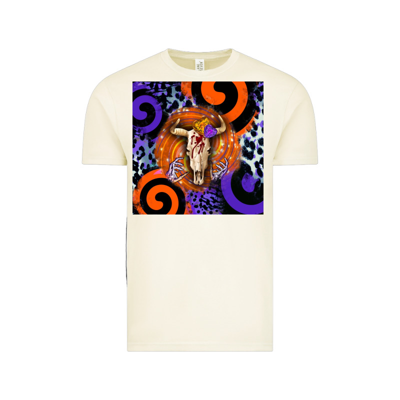 Halloween Bull Skull Vintage Tee by BarkalooDesign | Teevron