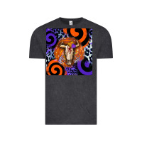 Vintage Black halloween bull skull Vintage Tee - BarkalooDesign