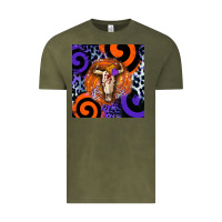 Vintage Olive halloween bull skull Vintage Tee - BarkalooDesign