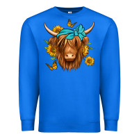 True Royal sunflower long haired cow Premium Sweatshirt - Jasminsmagicworld