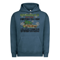 Pigment Midnight Navy christmas tree farm Urban Hoodie - MaliasSmallBusiness