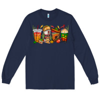 Navy spanish teacher coffee cups Long Sleeve Tee - texasbilliewilder