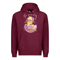 Burgundy groovy chick easter Premium Hoodie - MaliasSmallBusiness