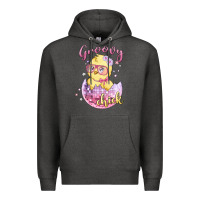 Charcoal Heather groovy chick easter Premium Hoodie - MaliasSmallBusiness