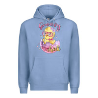 Colony Blue groovy chick easter Premium Hoodie - MaliasSmallBusiness