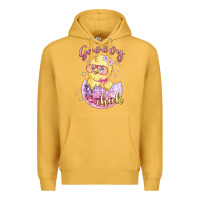 Mustard groovy chick easter Premium Hoodie - MaliasSmallBusiness