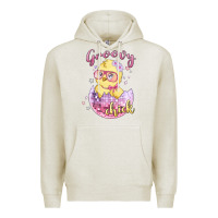 Oatmeal Heather groovy chick easter Premium Hoodie - MaliasSmallBusiness