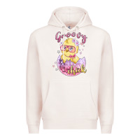 Pale Pink groovy chick easter Premium Hoodie - MaliasSmallBusiness