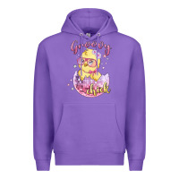 Purple groovy chick easter Premium Hoodie - MaliasSmallBusiness