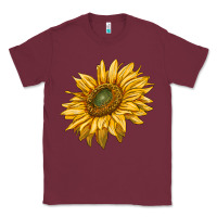 Burgundy sunflower Classic Tee - RanaPortraitStore