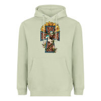 Matcha leopard cross  sunflower Heavyweight Hoodie - JahusDesignShop