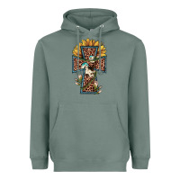 Sage leopard cross  sunflower Heavyweight Hoodie - JahusDesignShop