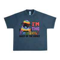 Midnight Navy i'm the rainbow sheep of the family Urban Heavy Tee - MaliasSmallBusiness