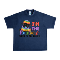 Navy i'm the rainbow sheep of the family Urban Heavy Tee - MaliasSmallBusiness