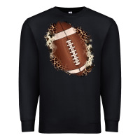 Black football cowhide leopard patch Premium Sweatshirt - JahusDesignShop