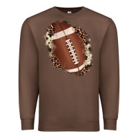 Chestnut football cowhide leopard patch Premium Sweatshirt - JahusDesignShop