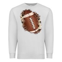 Dove Grey football cowhide leopard patch Premium Sweatshirt - JahusDesignShop