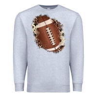 Heather Grey football cowhide leopard patch Premium Sweatshirt - JahusDesignShop