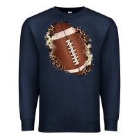 Navy football cowhide leopard patch Premium Sweatshirt - JahusDesignShop