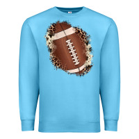 Ocean Blue football cowhide leopard patch Premium Sweatshirt - JahusDesignShop