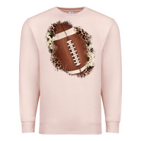 Pale Pink football cowhide leopard patch Premium Sweatshirt - JahusDesignShop