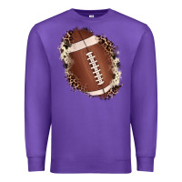 Purple football cowhide leopard patch Premium Sweatshirt - JahusDesignShop