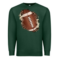 Football Cowhide Leopard Patch Premium Sweatshirt | Teevron