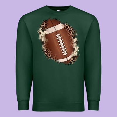 Football Cowhide Leopard Patch Premium Sweatshirt Designed By Jahusdesignshop