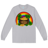 Moon Dust st patricks shamrock gold leopard rainbow Long Sleeve Tee - RanaPortraitStore