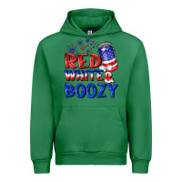 Emerald red white boozy Urban Hoodie - NancyCooperArtShop