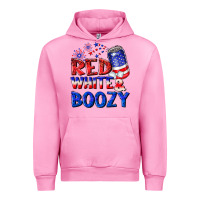 Fuchsia Pink red white boozy Urban Hoodie - NancyCooperArtShop