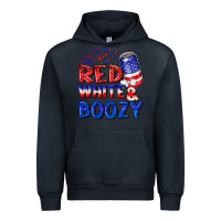 Navy red white boozy Urban Hoodie - NancyCooperArtShop