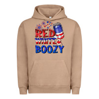 Pigment Burro red white boozy Urban Hoodie - NancyCooperArtShop