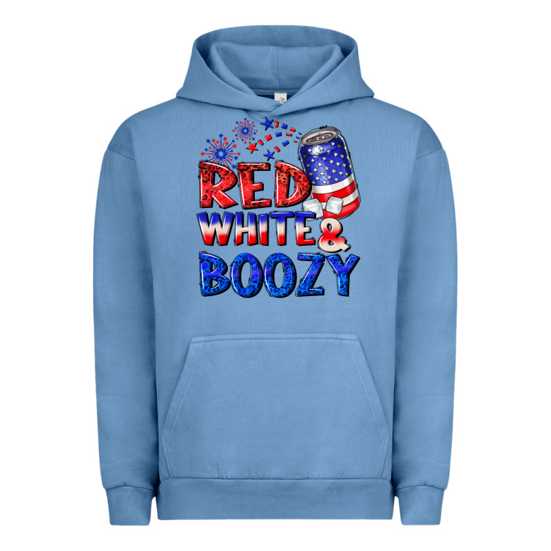Red White Boozy Urban Hoodie by NancyCooperArtShop | Teevron