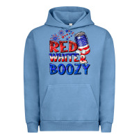 Pigment Pebble Blue red white boozy Urban Hoodie - NancyCooperArtShop
