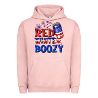 Pigment Salmon red white boozy Urban Hoodie - NancyCooperArtShop