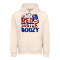 Sandshell red white boozy Urban Hoodie - NancyCooperArtShop