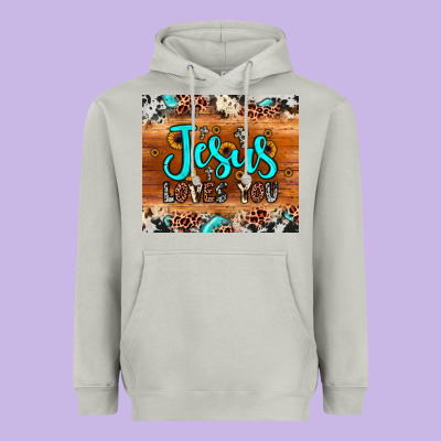 Jesus Loves You Heavyweight Hoodie Designed By Jahusdesignshop
